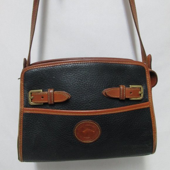 Dooney & Bourke Vintage All Weather Leather adjustable shoulder bag purse black - Picture 4 of 14